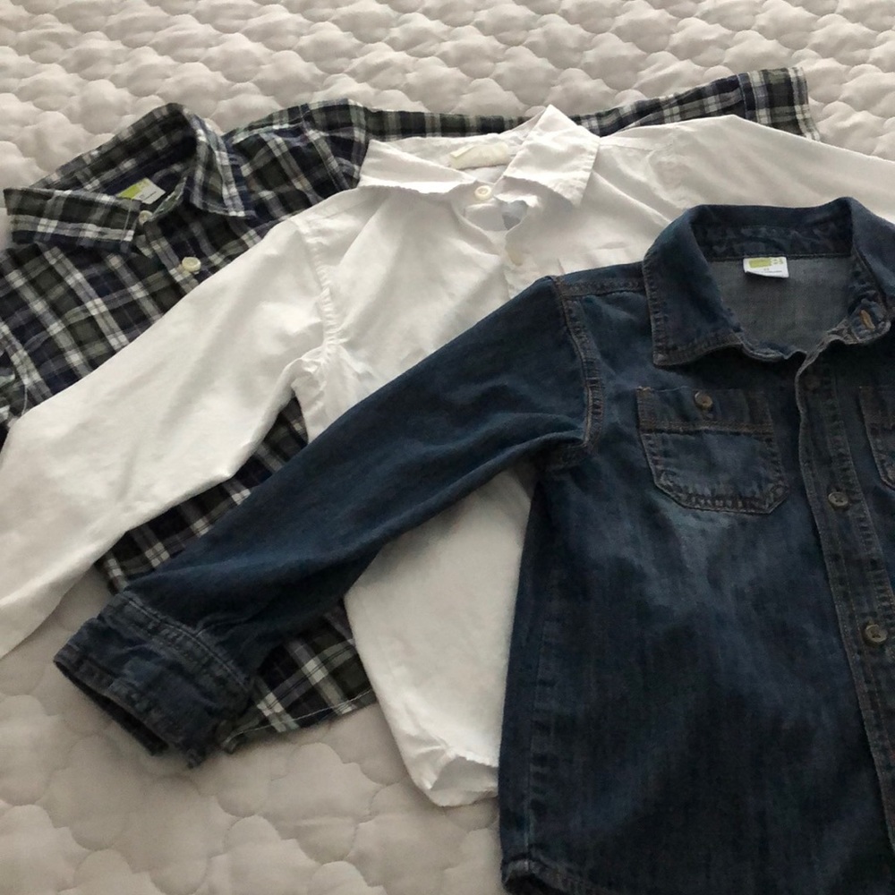 Boys 3T Crazy 8 Long Sleeve Button Up Shirts